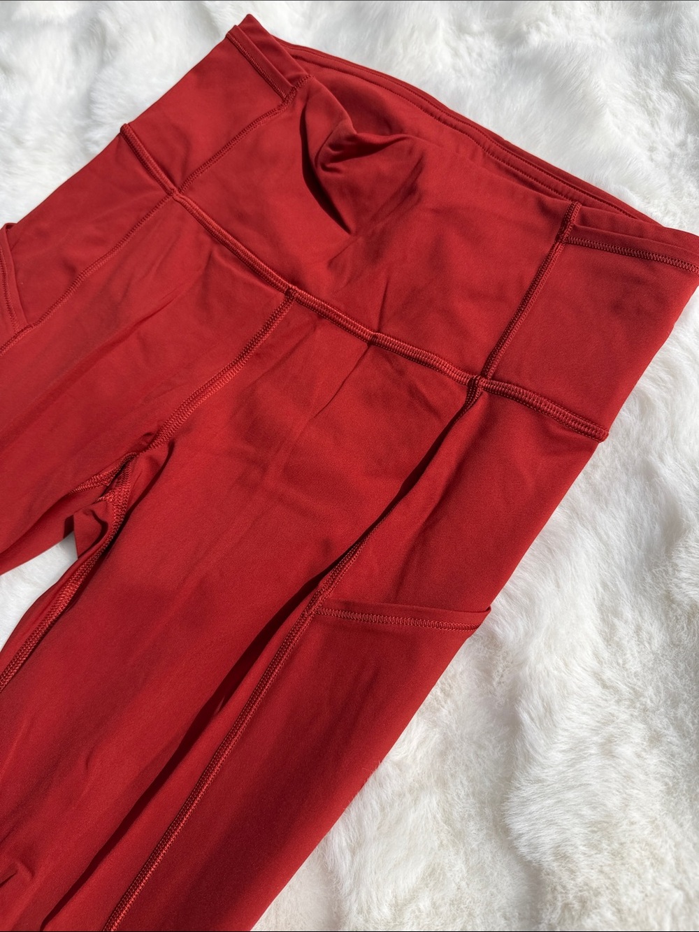 Lululemon fast and free tights leggings burnt orange rust color size 6 - Picture 4 of 11